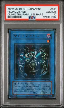 2002 YU-GI-OH! JPN DUELIST LEGACY VOLUME 1 #018 RELINQUISHED PSA 10 - Image 1