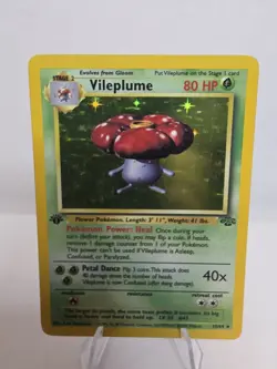 Pokemon TCG Vileplume Jungle Holo Card 15/64 1st Edition Rare - Image 1