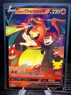 Lance's Charizard V SWSH133 Sword & Shield Black Star Promo Pokemon TCG Card NM - Image 1