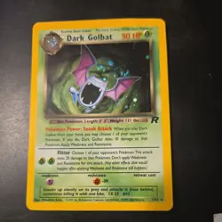 Dark Golbat - 7/82 - Pokemon Team Rocket Unlimited Holo Rare Card SWIRL - Image 1