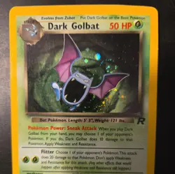 Dark Golbat - 7/82 - Pokemon Team Rocket Unlimited Holo Rare Card SWIRL - Image 2