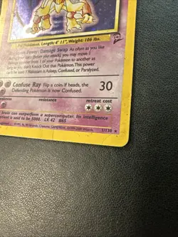 Alakazam [HP] - 1/130 - Pokemon TCG Base Set 2 Holo Rare Card WOTC - Image 4
