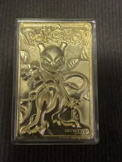 1999 Mewtwo Pokemon 24K Gold Plated Trading card Limited Edition Burger King - Image 1