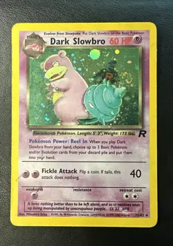 Dark Slowbro [HP] - 12/82 - Pokemon Team Rocket Unlimited Holo Rare Card WOTC - Image 1