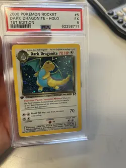 2000 Pokemon Rocket TCG Dark Dragonite Holo Rare Card PSA Ex 5. 5/82 - Image 1