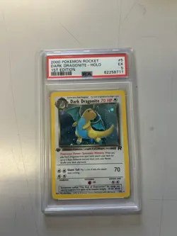 2000 Pokemon Rocket TCG Dark Dragonite Holo Rare Card PSA Ex 5. 5/82 - Image 2