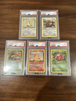 Pokemon 5 Card PSA 8 Lot - Image 1