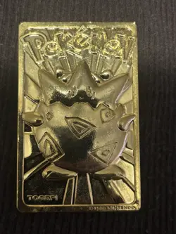 Pokemon Togepi Burger King 23k Gold Plated Trading Card 1999 Nintendo - Image 1