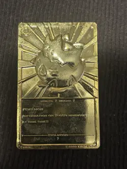 Pokemon Togepi Burger King 23k Gold Plated Trading Card 1999 Nintendo - Image 2