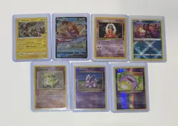 Pokemon Card TCG: Mixed 7 Card Binder Collection Lot - Image 1