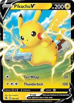 Pikachu V 086/264 Swsh08: Fusion Strike Holo for sale online - Image 5