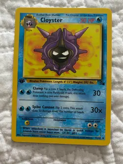 Cloyster First Edition 32/62 Fossil Set Uncommon Pokemon Card (NM/M) - Image 1