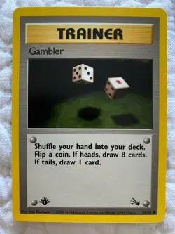 Gambler First Edition 60/62 Fossil Set Common Pokemon Card (NM) - Image 1