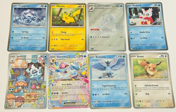 LOT (8) 2025 Pokemon Holiday Calendar Promo Stamped Promos PIKACHU EEVEE Holo -D - Image 1