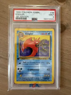 Pokemon TCG Kingler Fossil 38/62 Regular 1st Edition Uncommon - Image 1
