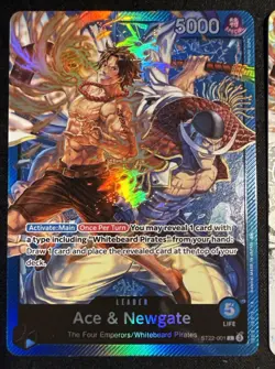 ST22-001 Ace & Newgate (Alt Art) and Foil Card - ONE PIECE TCG English LOT(2) - Image 2