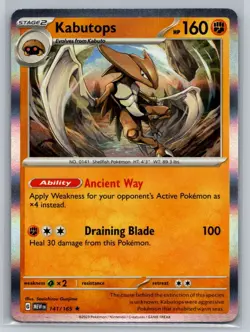 Kabutops #141/165 SV: Scarlet & Violet 151 Holo Rare - Pokemon Cards E46 - Image 1