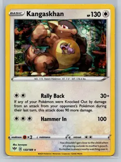 Kangaskhan #133/189 SWSH03: Darkness Ablaze Holo Rare - Pokemon Cards E43 - Image 1