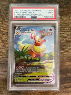 Flareon VMAX SWSH180 SWSH: Sword & Shield Promo Cards Holo PSA 9 - Image 1