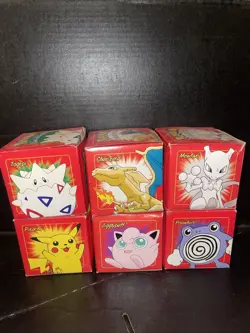 1999 Pokemon Burger King Gold Plated Trading Card Set of 6 Pokeball Sealed - Image 1