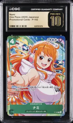 2025 ONE PIECE JAPANESE PROMO CARDS #P-102 NAMI CGC 10 PRISTINE - Image 1
