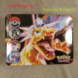 Pokemon S&V Charizard Collectors Tin Lunch Box Ltd Ed No Cards Free Shipping USA - Image 1