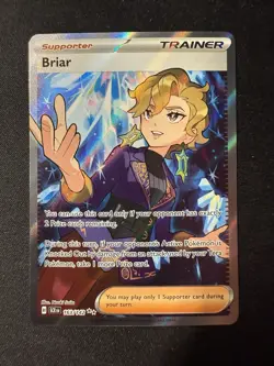 Pokemon TCG Briar Full Art Trainer Stellar Crown Ultra Rare Card 163/142 - Image 1