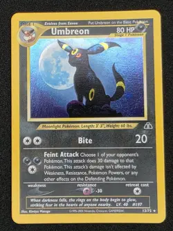 Pokemon TCG Umbreon Neo Discovery Holo Rare Card 13/75 - Image 1