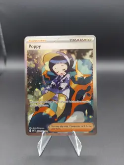 Pokemon Obsidian Flames Poppy Trainer Full Art Rare Card 227/197 LP Condition - Image 1