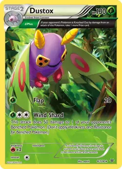Dustox (Delta) 8/108 Reverse Holo Rare XY - Roaring Skies Pokemon Card - Image 1