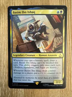 1x Basim Ibn Ishaq NM Eng MTG - Assassin's Creed FOIL - Image 1