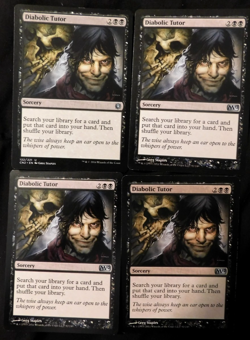 Diabolic Tutor - Regular - (3 from M12; 1 from CN2) - LP Excellent condition - Image 1