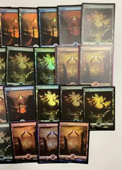 MTG Hour of Devastation Full Art Basic Foil Lands Lot of 23 HP/MP/LP/NM AD91 ML8 - Image 3