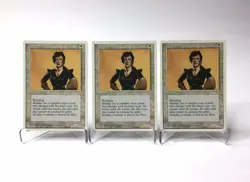 (3) Magic: The Gathering Benalish Hero MTG Core Set 4th Edition Vintage 1995 MP - Image 1