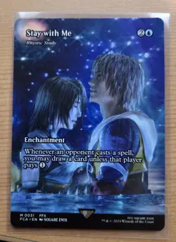 Stay with Me - Rhystic Study (Showcase) Final Fantasy: Through the Ages MTG MINT - Image 1