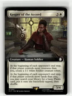 KEEPER OF THE ACCORD (EXTENDED ART) Fallout Commander #451 PIP(NM+)(MTG) edh - Image 1