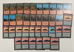 MTG Magic The Gathering FBB Foreign Black Border Land Lot of 36 HP-NM AD91 FB2 - Image 1