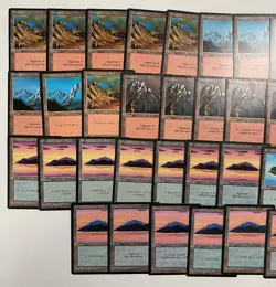 MTG Magic The Gathering FBB Foreign Black Border Land Lot of 36 HP-NM AD91 FB2 - Image 2