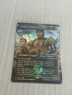 Wakka, Devoted Guardian Borderless Chocobo Track FOIL MTG Final Fantasy 0477 - Image 1