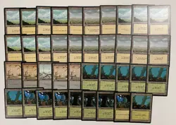 MTG Magic The Gathering FBB Foreign Black Border Land Lot of 38 HP-NM AD91 FB1 - Image 1
