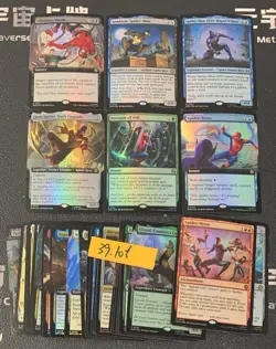 Magic MTG Spider-Sense Spider-Verse Foil Borderless Marvel Spider-Man Lot*39 - Image 1