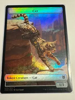 Cat Copy Double-Sided Token FOIL - Zendikar Rising (ZNR) - Image 1