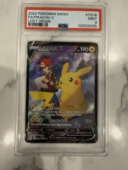 Pikachu V TG16/TG30 Swsh11: Lost Origin Trainer Gallery Holo for sale online - Image 1