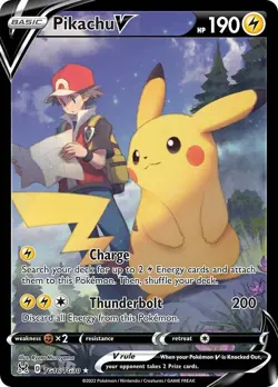 Pikachu V TG16/TG30 Swsh11: Lost Origin Trainer Gallery Holo for sale online - Image 3