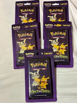 Pokemon Trick or Trade Mini Pack Blister Lot of 5 Sealed Halloween BOOster - Image 1