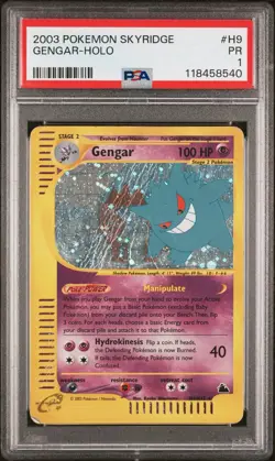 2003 Pokemon Skyridge H9 Gengar Holo PSA 1 - Image 2
