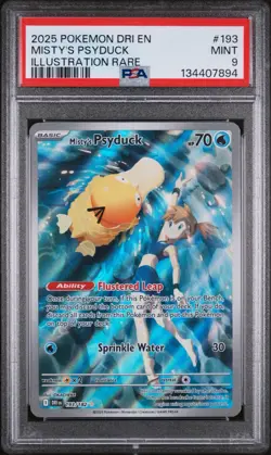 2025 POKEMON DRI EN-DESTINED RIVALS #193 MISTY'S PSYDUCK ILLUSTRATION RARE - Image 1