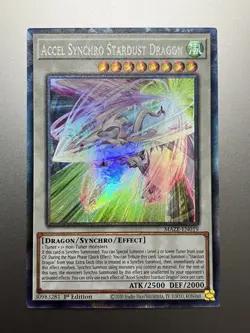 Yugioh - Accel Synchro Stardust Dragon Collectors Rare MAZE-EN019, NM, 1st Ed - Image 1