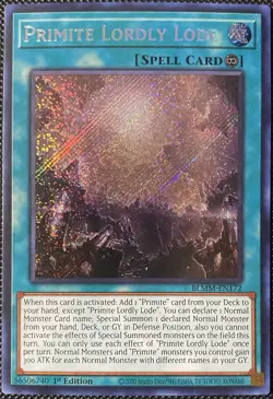 Primite Lordly Lode BLMM-EN172 Battles of Legend: Monster Mayhem 1st Ed Yugioh - Image 1