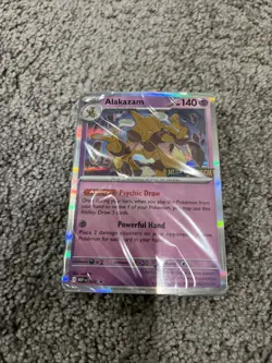 Pokemon Mega Evolution Stamped Alakazam MEP 003 Pre Release Promo Card - Image 4